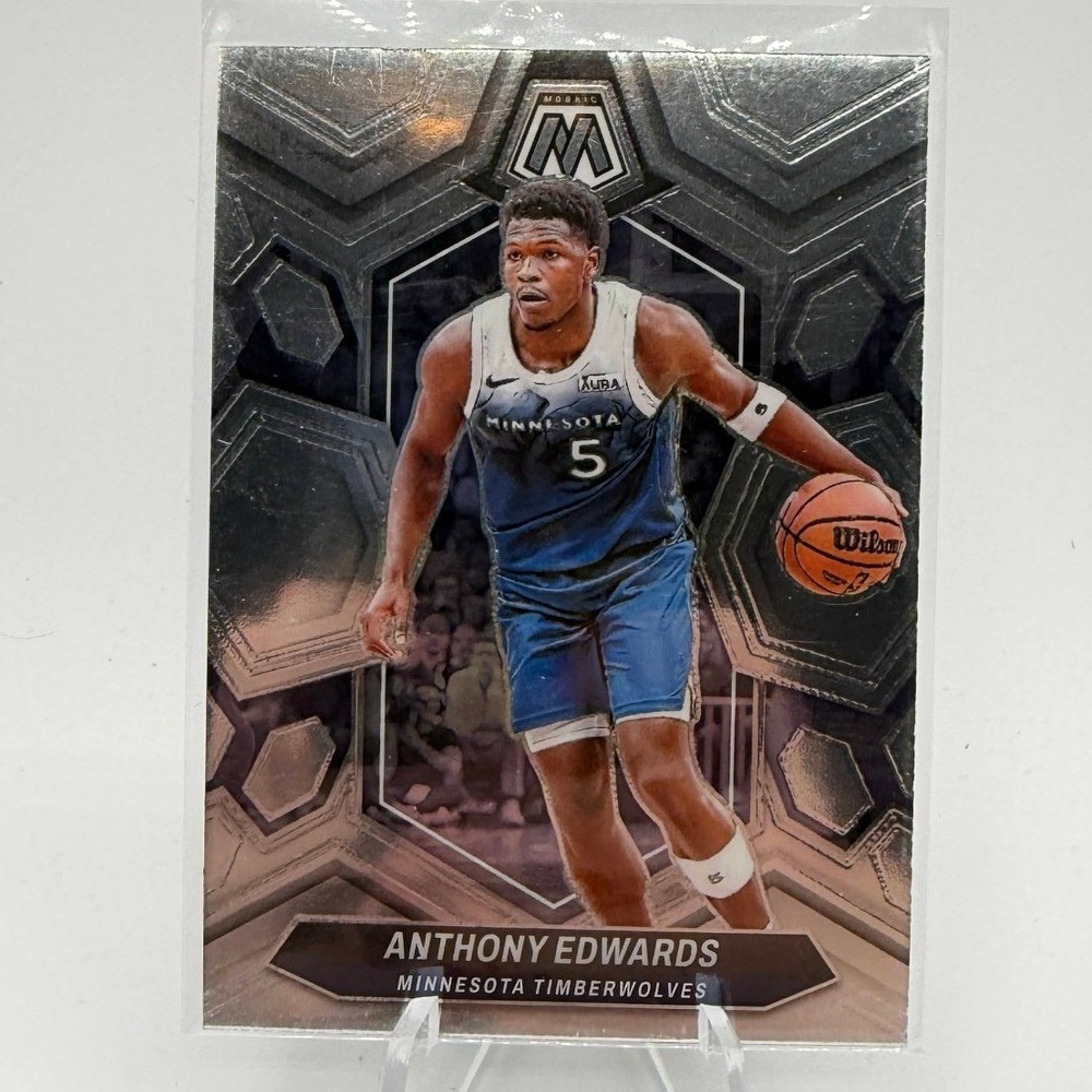 Anthony Edwards Silver Prizm 2023 Panini Mosaic No 33 NBA Minnesota Timberwolves